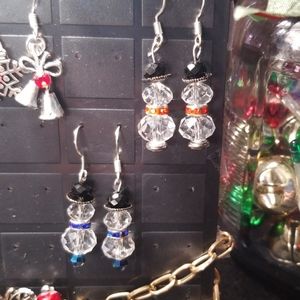 Snowman earrings